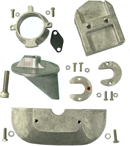 With Fin Zinc Anode Kit for Mercruiser Alpha 1 Gen 2 With Fin On Skeg Anode Full Zinc Anode Kit with Hardware Replaces 888756Q03, 95021,