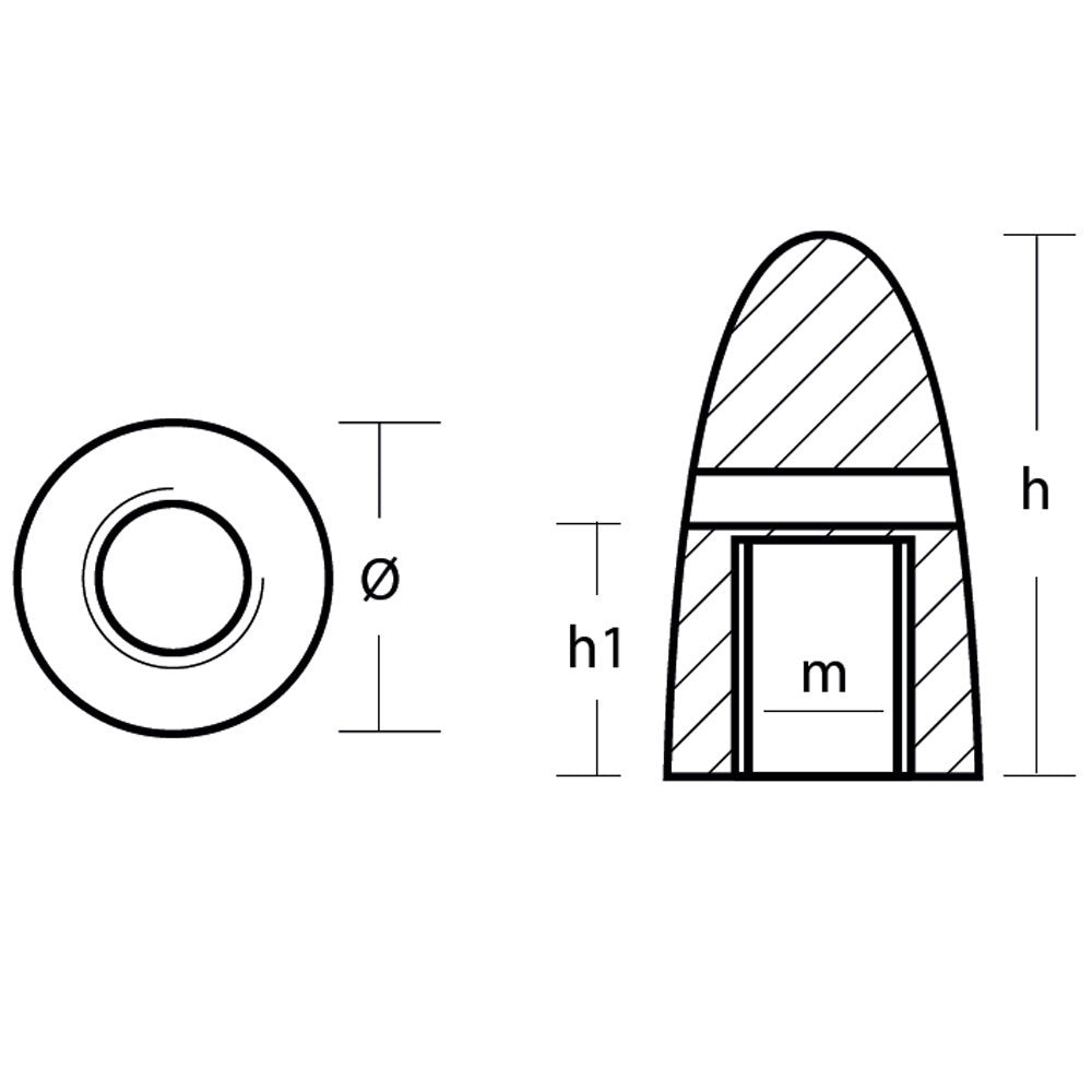 Propeller Zinc Anode For Volvo Penta Fixed Pitch Props 25MM