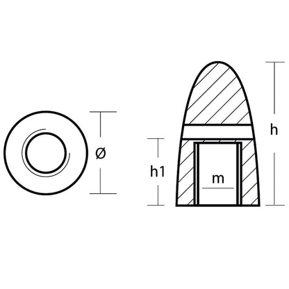 Propeller Zinc Anode For Volvo Penta Fixed Pitch Props 25MM