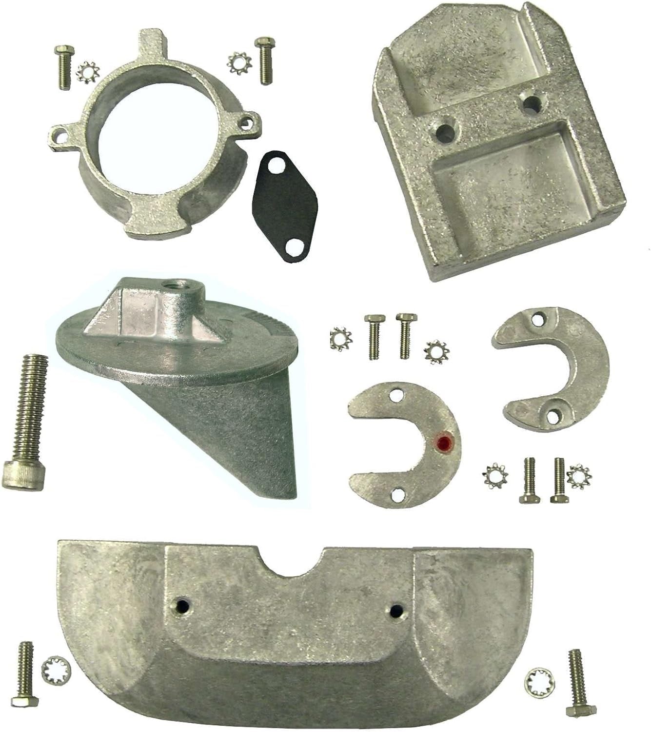 With Fin Zinc Anode Kit for Mercruiser Alpha 1 Gen 2 With Fin On Skeg ...