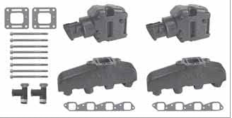 7.4L/8.2L Mercruiser Exhaust Manifold & Elbow/Riser Kit. 807078T08, 807988A03