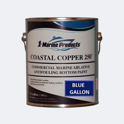 Coastal Copper 250 Ablative Antifouling Marine Paint Blue Gallon