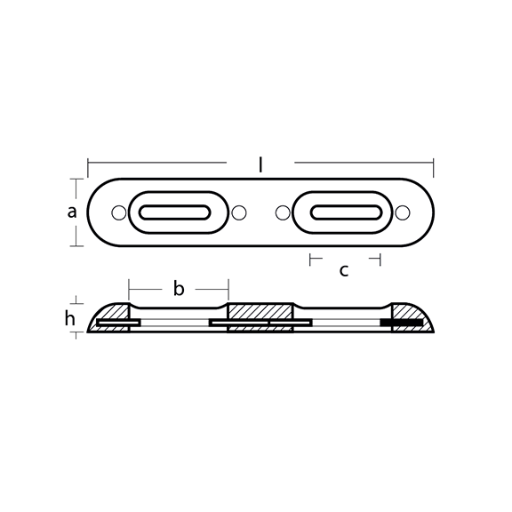 Zinc Anode For Fairline ZHC-12 Hull Zinc Anode Used For Sunseekers, Sealine and Viking Boats