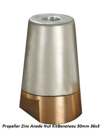 Propeller Zinc Anode Nut Kit for Beneteau 50mm 36x3