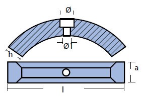 Volvo Penta Saildrive 3-Piece Collar Propeller Magnesium Anode 3858399 For Freshwater Use