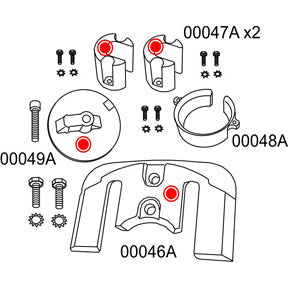 Zinc Anode Kit For Mercruiser Bravo 1 Includes Hardware Replaces 97-888758Q02