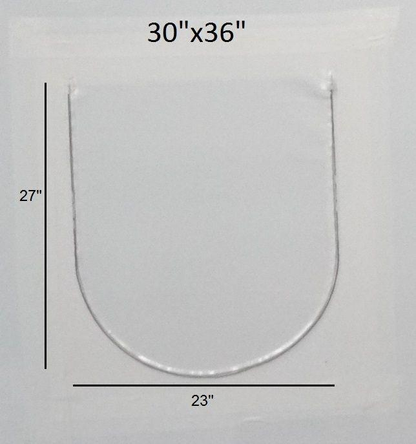 30 x 36 White Shrink Wrap Zipper Access Door