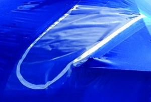 36 x 72 Blue Shrink Wrap Zipper Access Door