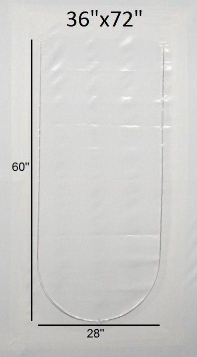 36 x 72 White Shrink Wrap Zipper Access Door