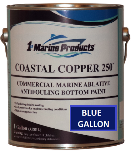 Coastal Copper 250 Ablative Antifouling Marine Paint Blue Gallon