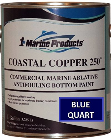 Coastal Copper 250 Antifouling Bottom Paint Marine Paint BLUE QUART