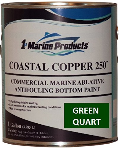 Coastal Copper 250 Ablative Antifouling Bottom Paint GREEN QUART Marine Paint